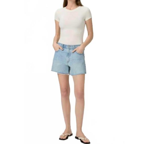 Paige Archie High Rise Relaxed In Vintage Inspired Denim Shorts Size 28 - Picture 3 of 9